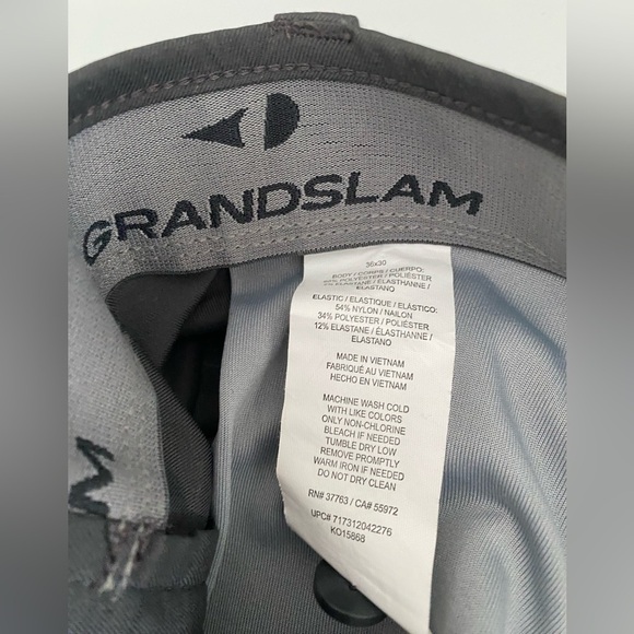 Grand Slam Charcoal Grey Men’s Performance Golf Pants Size 36x30 - Picture 4 of 4